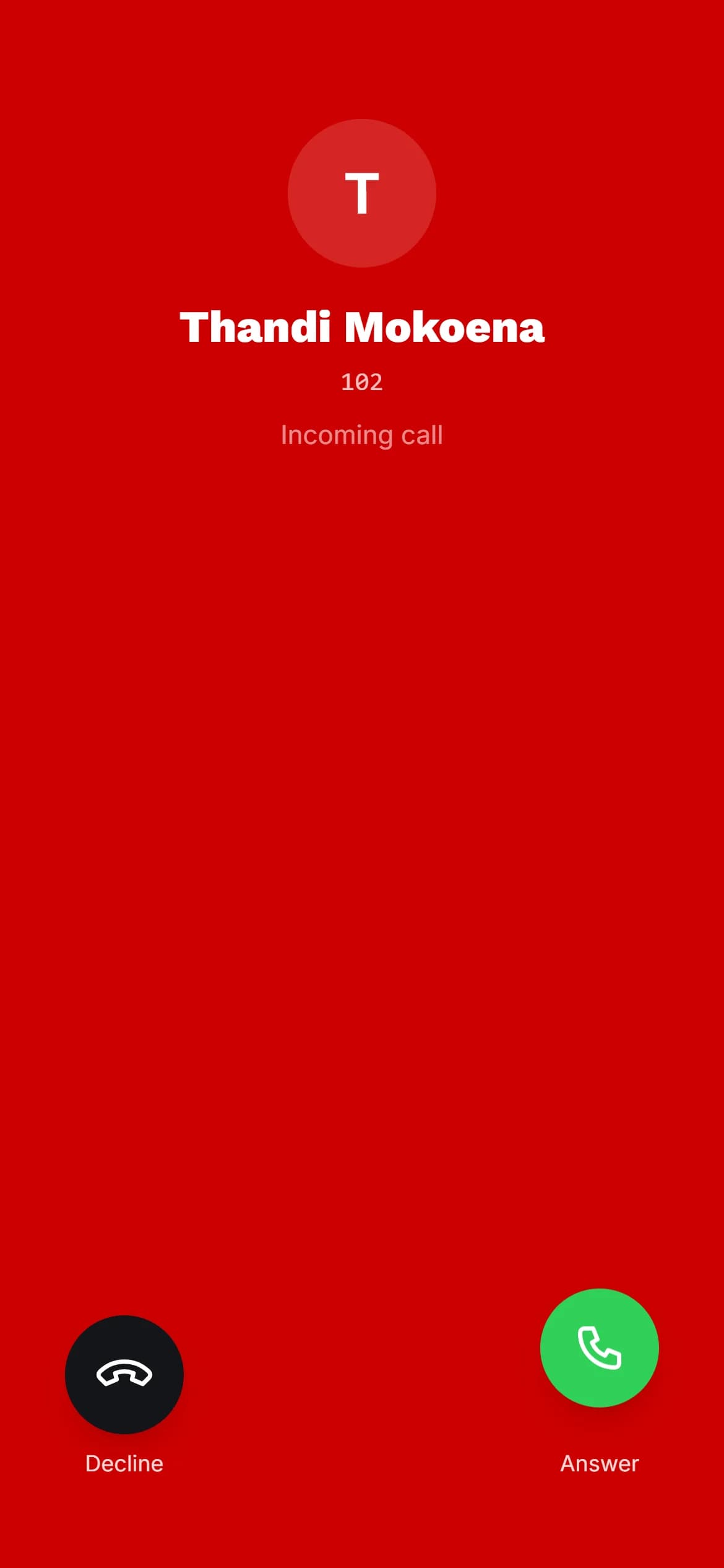 Voimar Call Centre & Dialer - Incoming call